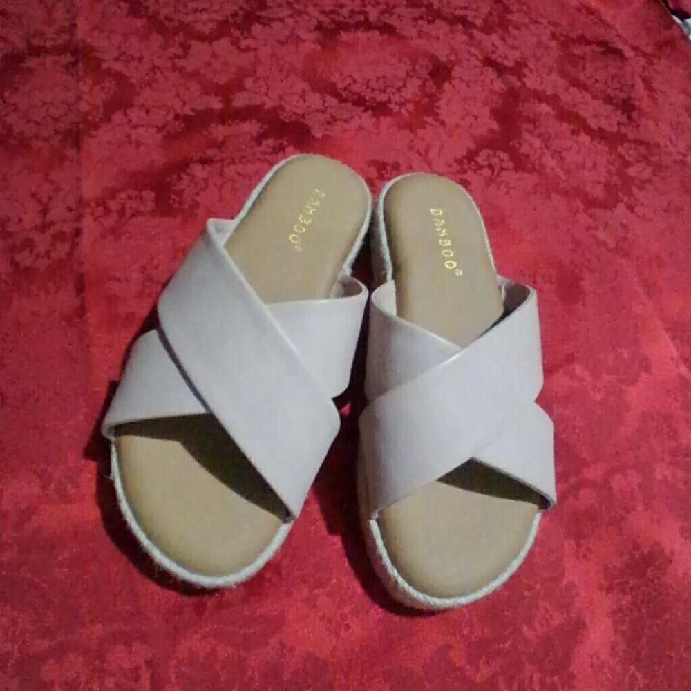 NWOT Bamboo Slip On Sandals